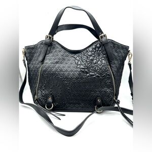 Desigual Black Embossed Tote Bag